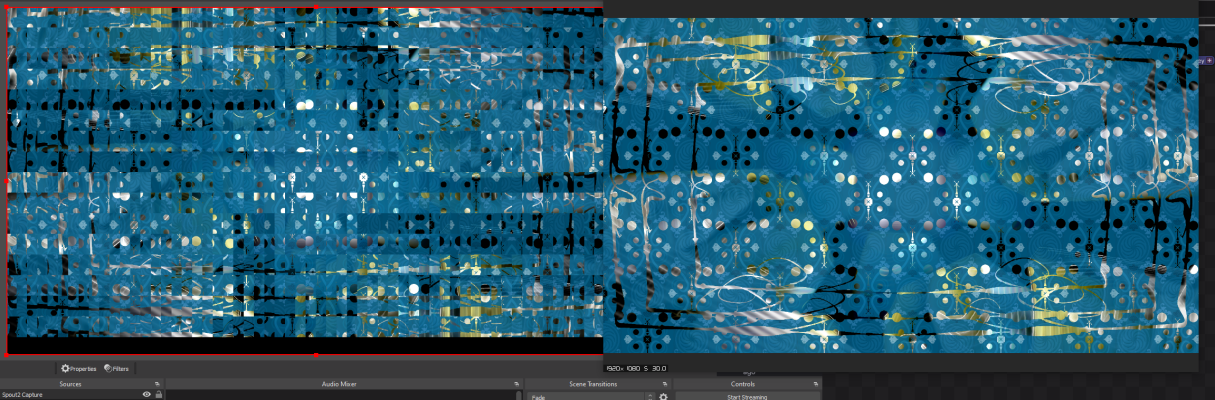 Distortion happening from Spout MMV -> OBS