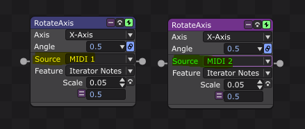 The Source is where you configure the MIDI source.