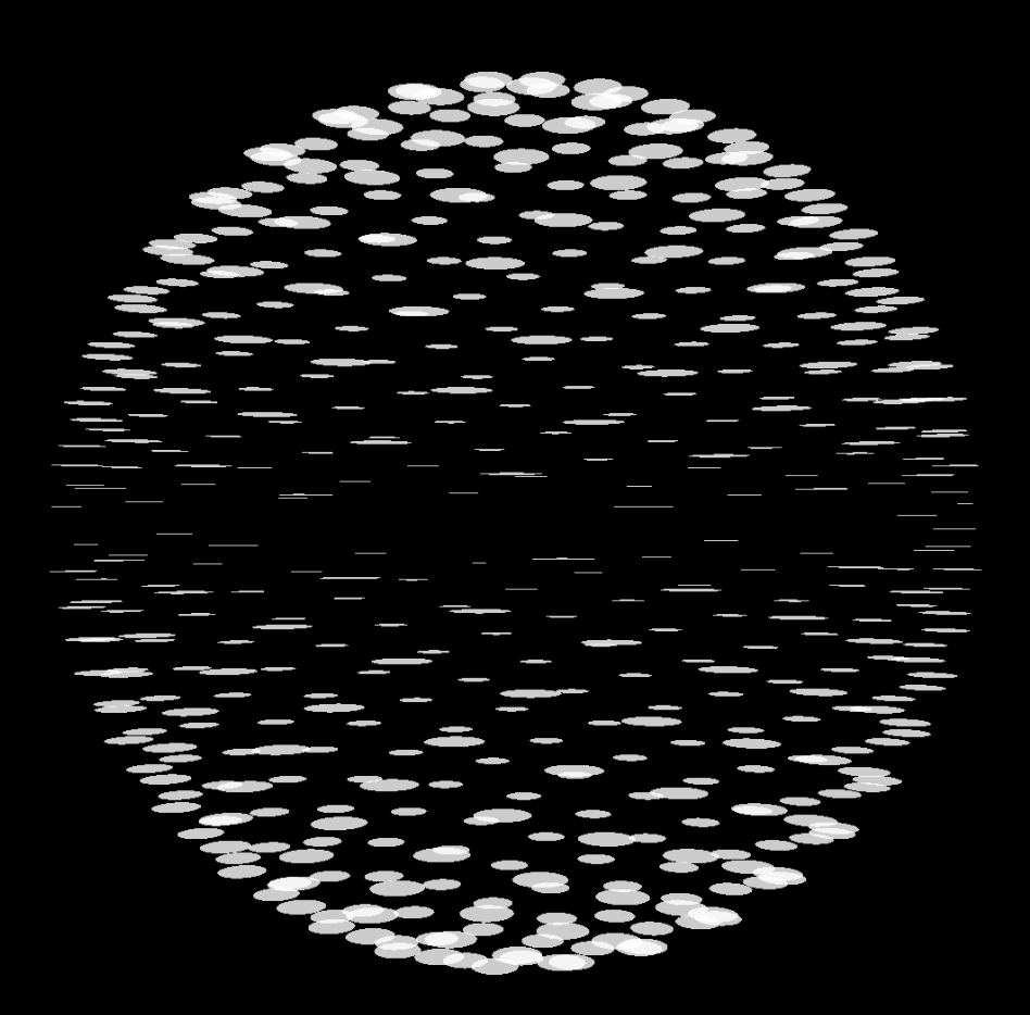 A sphere of poly circles in magic 500 iterations