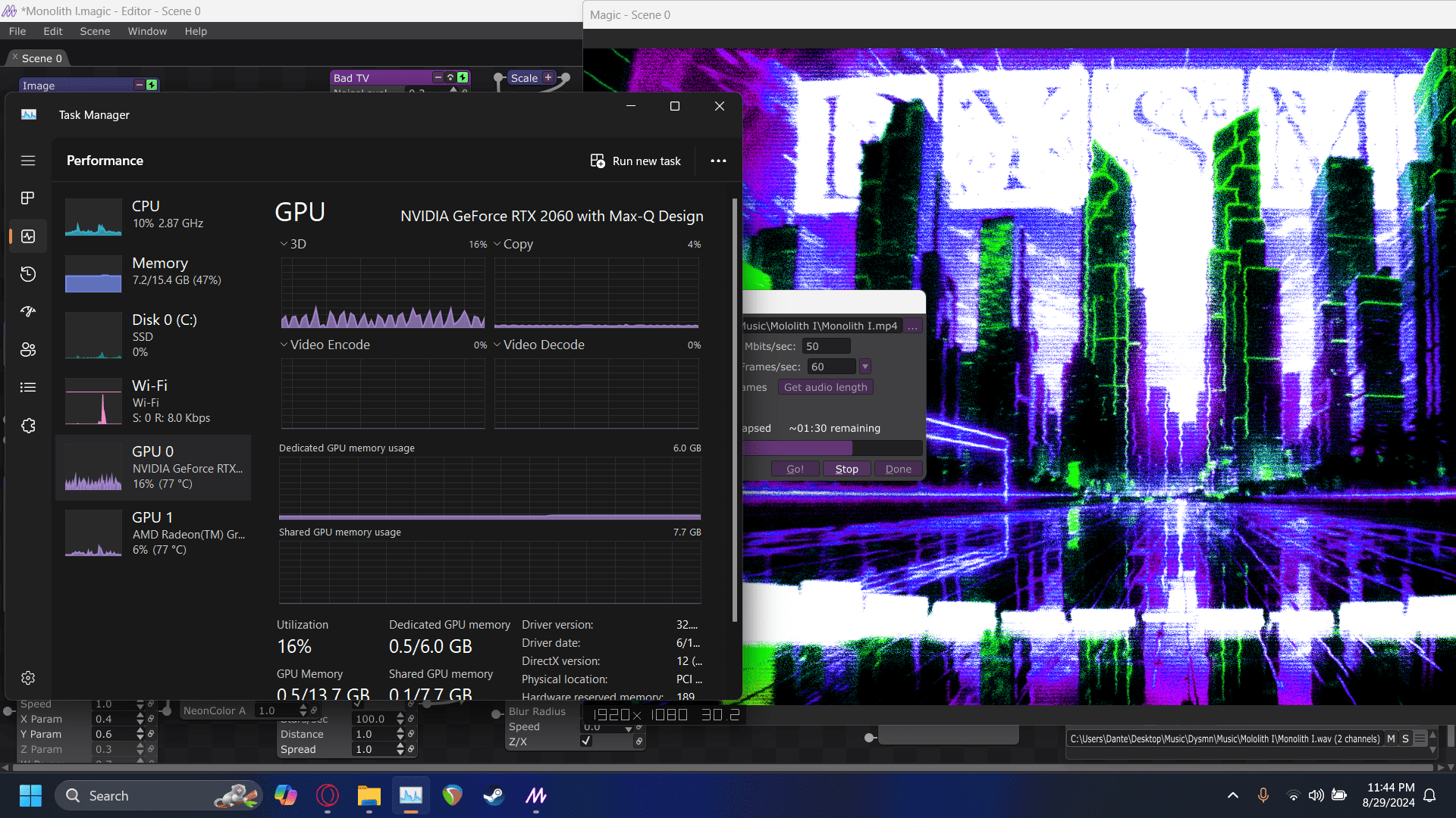 Resource usage.