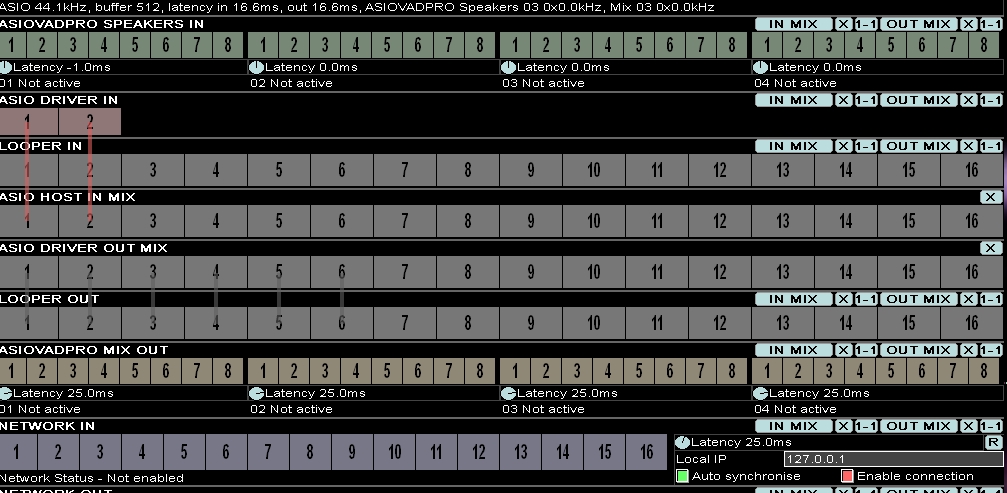 asio link pro DAW window