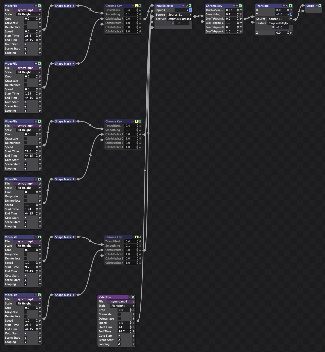 Input selector, and the video file